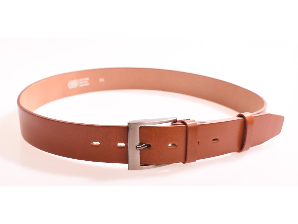 Pánský kožený opasek KUBÁT rezavý matný