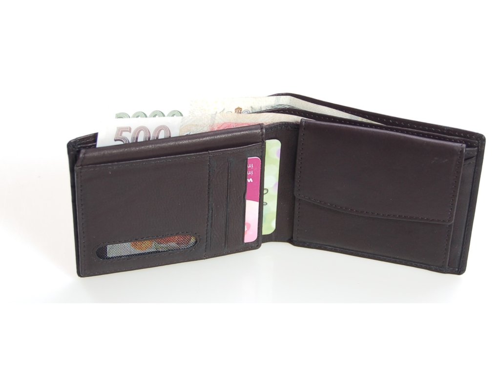 Zpracování kůže pánské malé peněženky KUBÁT