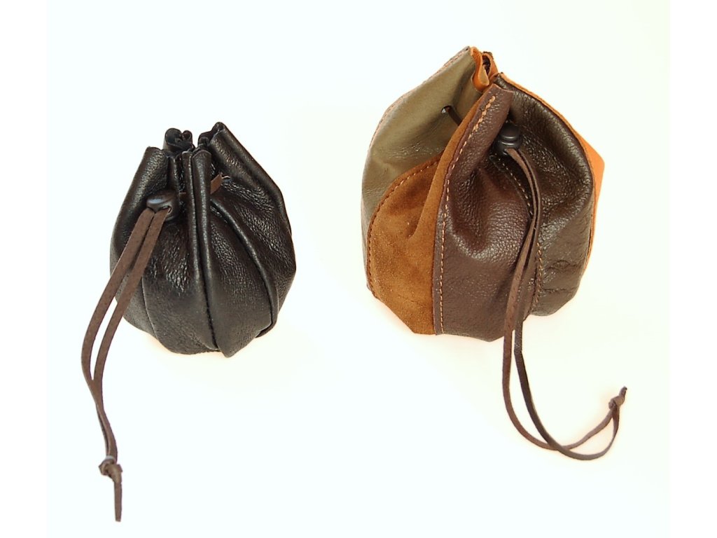 Ručně vyrobený kožený měšec KUBÁT
