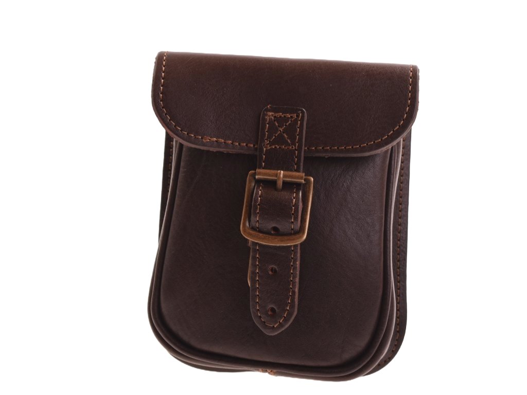 Pánská kožená kapsa na opasek KUBÁT – ručně vyrobená z přírodní kůže