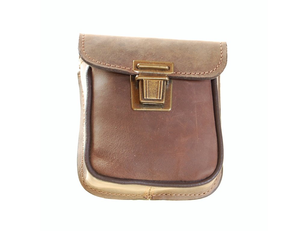 Kožená ručně vyrobená kapsa na opasek KUBÁT z hovězí kůže