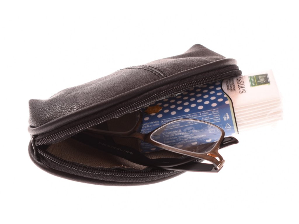 Kožené pouzdro na brýle