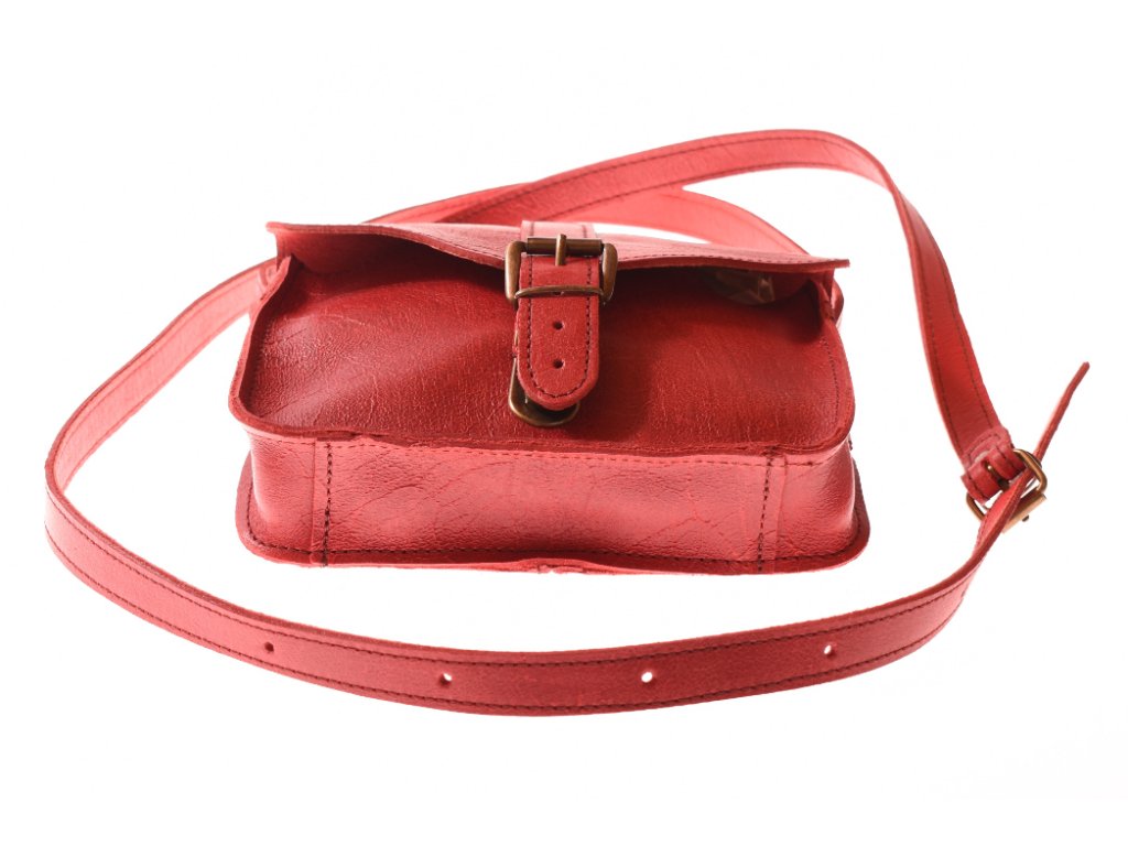 Kožená kabelka s přezkou Ája
