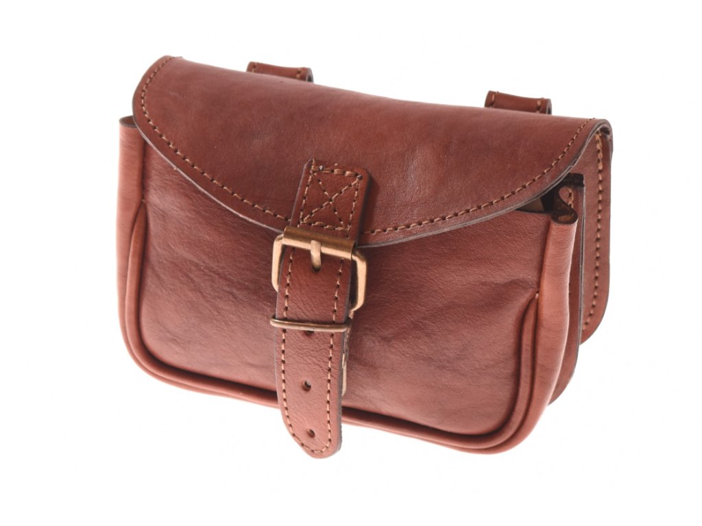 Pánská kožená kapsa na opasek KUBÁT z přírodní hovězí kůže