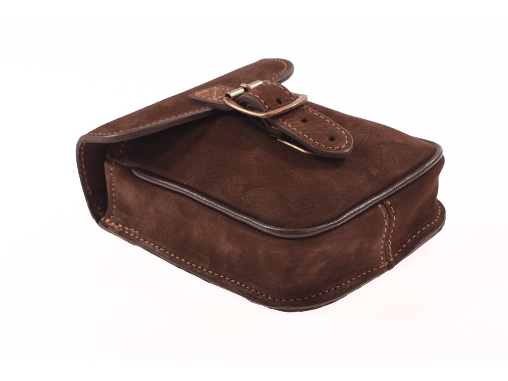 Kožená ručně vyrobená kapsa na opasek KUBÁT z hovězí kůže