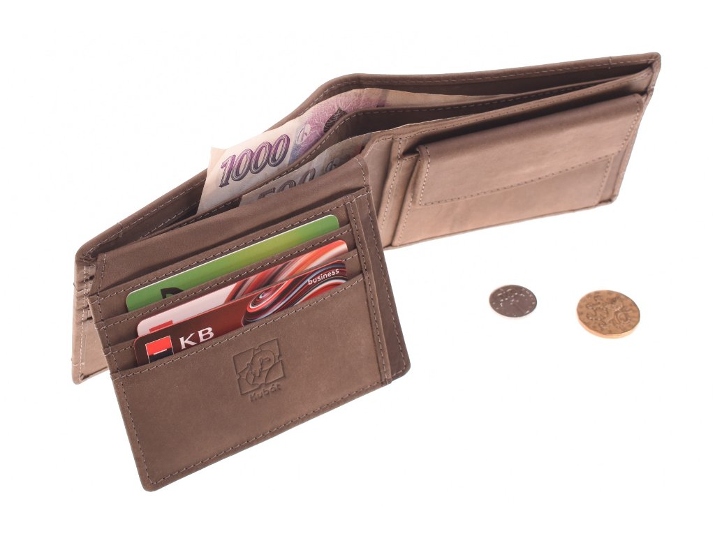 Zpracování kůže pánské klasické peněženky KUBÁT