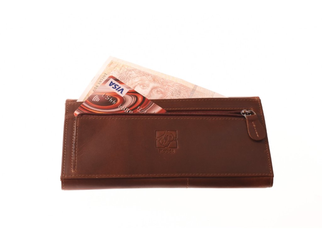 Dámská kožená peněženka KUBÁT – černé psaníčko z měkké kůže