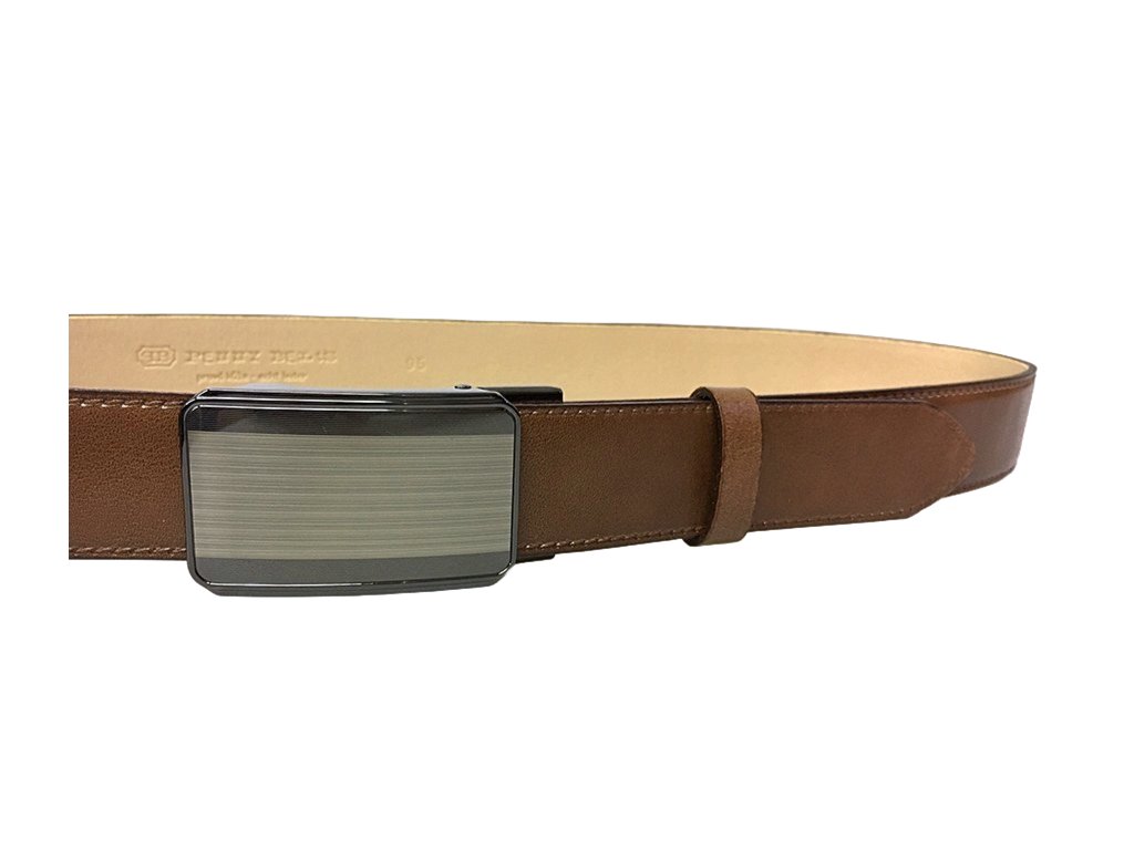 Luxusní pánský kožený opasek KUBÁT s automatickou sponou