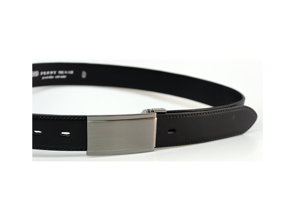 Pánský kožený opasek KUBÁT – společenský set se sponami