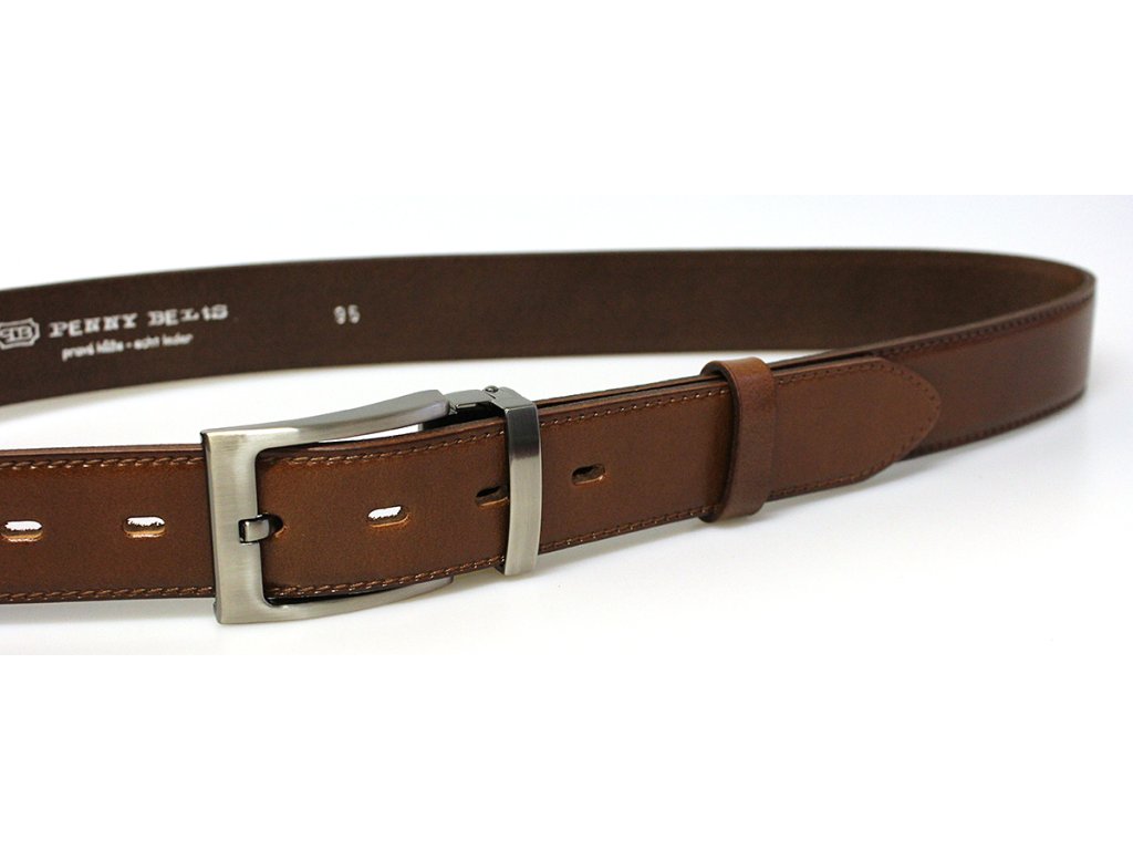 Ručně vyráběný kožený opasek KUBÁT – detail