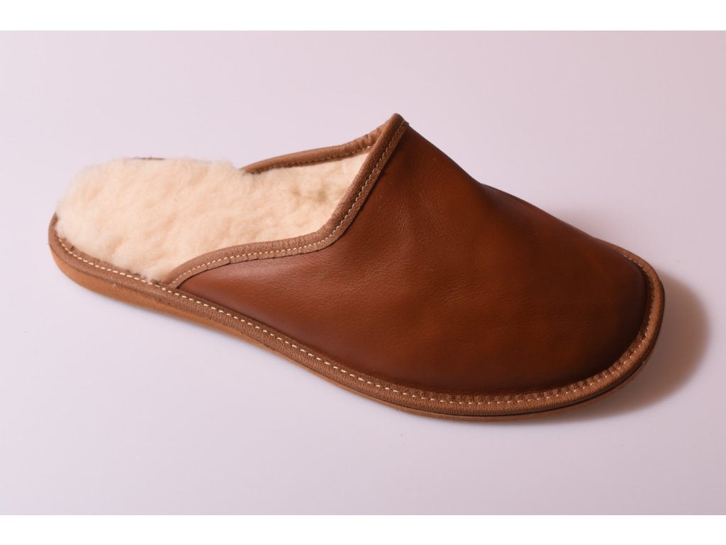 Ručně vyráběné pantofle KubátKůže