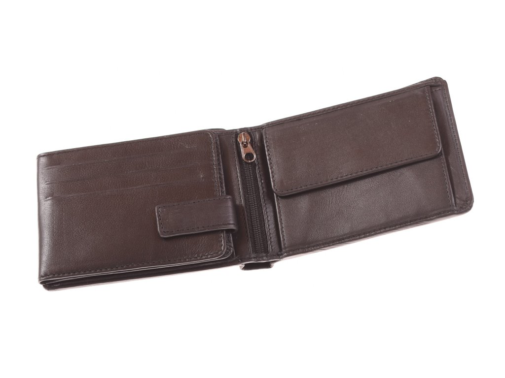 Detail zpracování pánské luxusní peněženky KUBÁT – teletina lakovaná