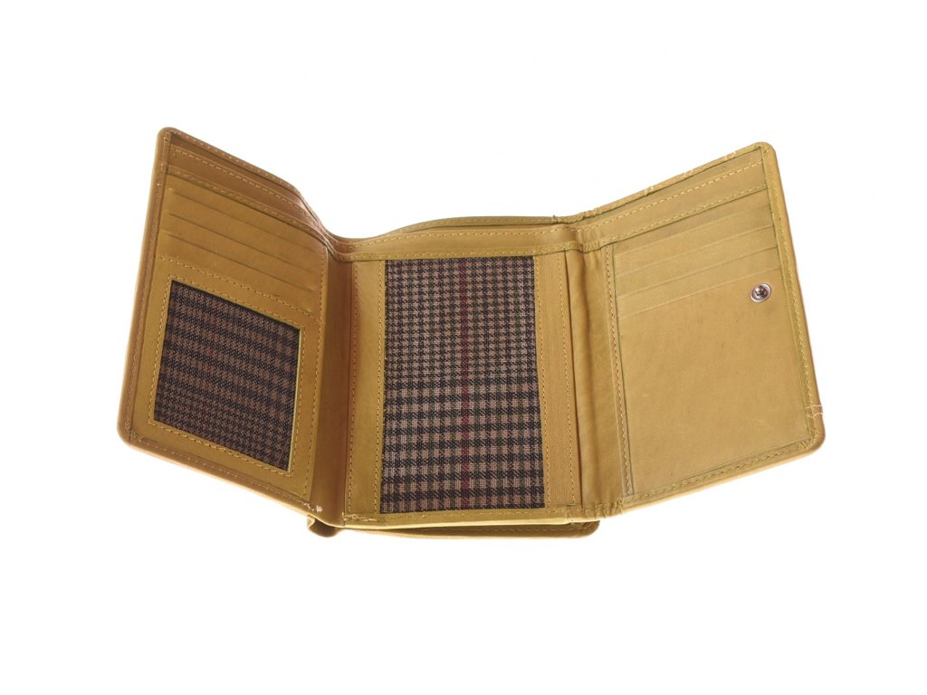 Detail zpracování dámské peněženky KUBÁT – černá kůže