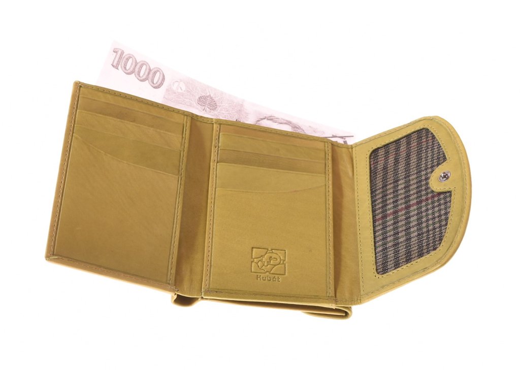 Detail zpracování dámské kožené peněženky KUBÁT