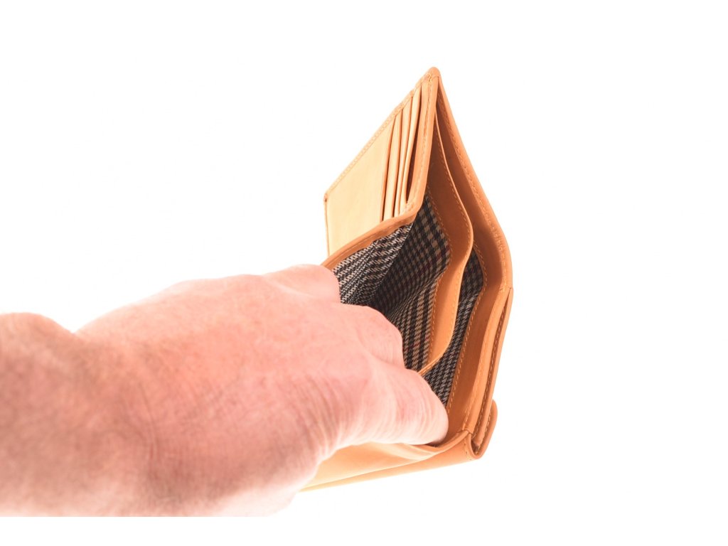 Detail zpracování dámské kožené peněženky KUBÁT