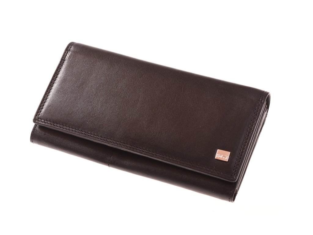 Dámská luxusní kožená peněženka KUBÁT – černé psaníčko z teletiny