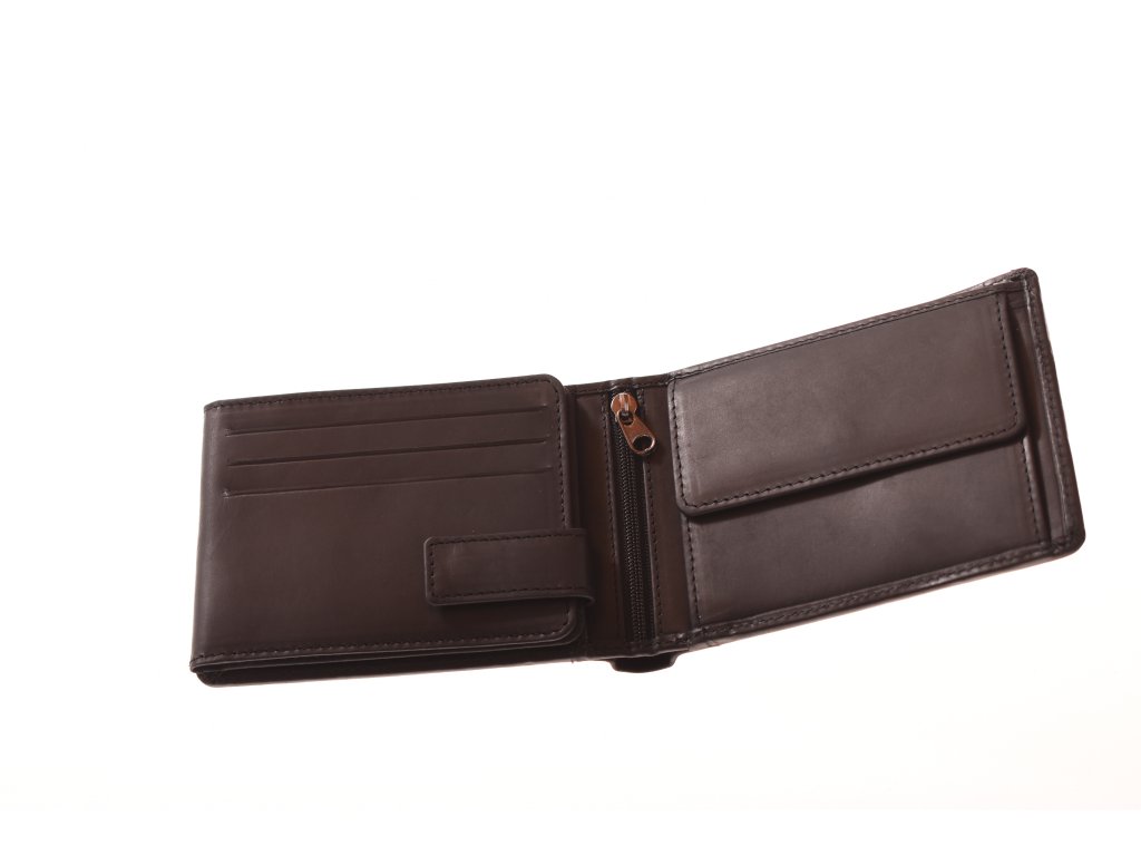 Detail olejované kůže pánské peněženky KUBÁT – safari vzhled