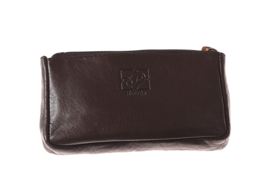 Ručně šitá kožená klíčenka s klopou