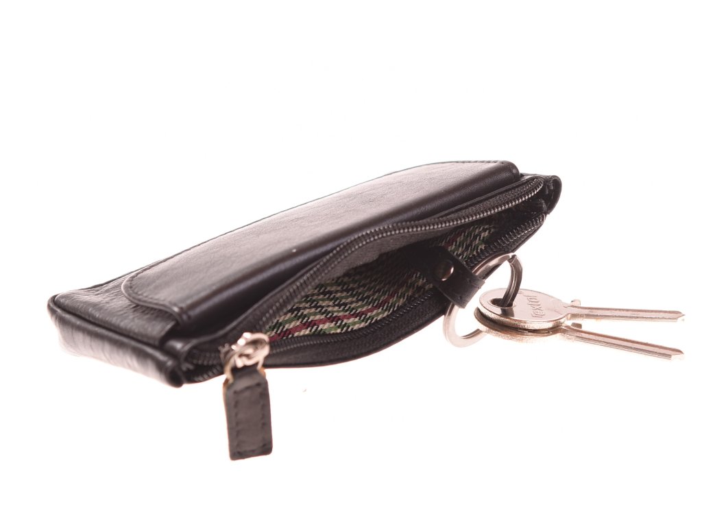 Kožená klíčenka s klopou