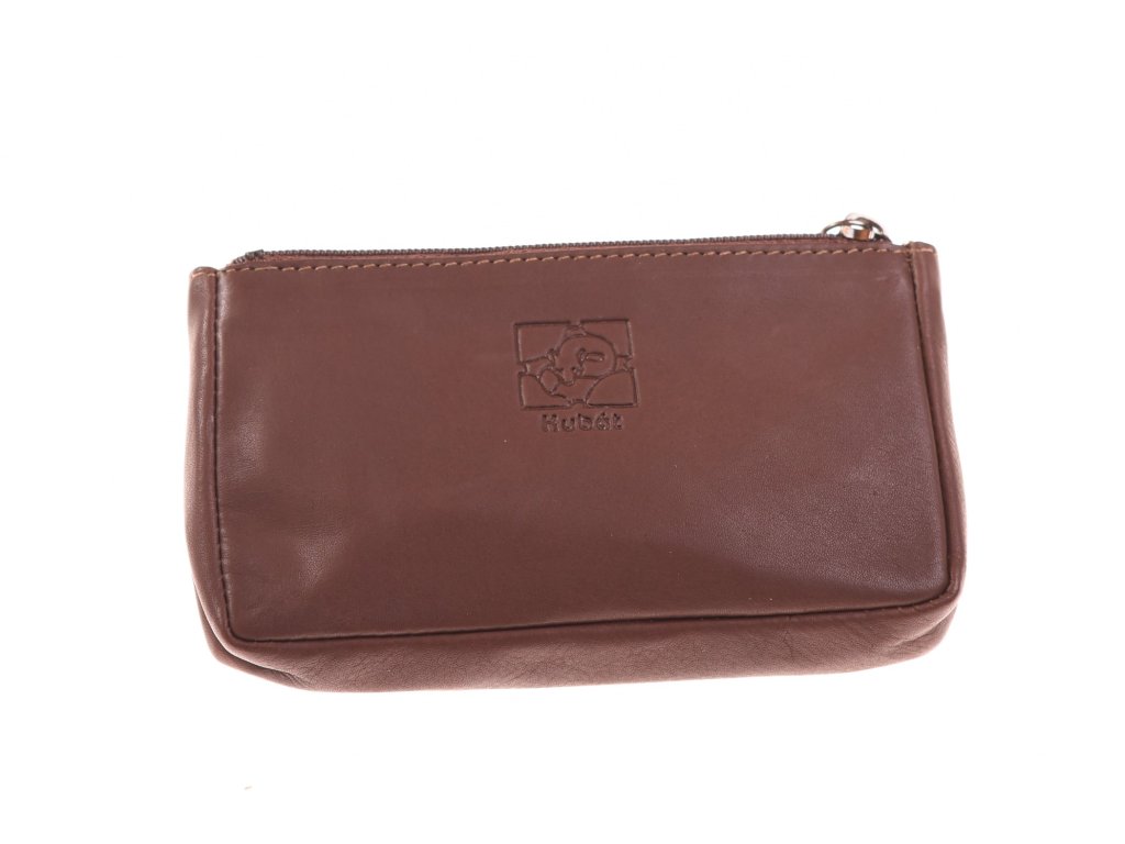 Ručně šitá kožená klíčenka s klopou