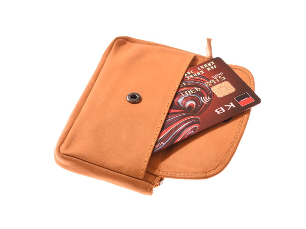 Kožená klíčenka s klopou