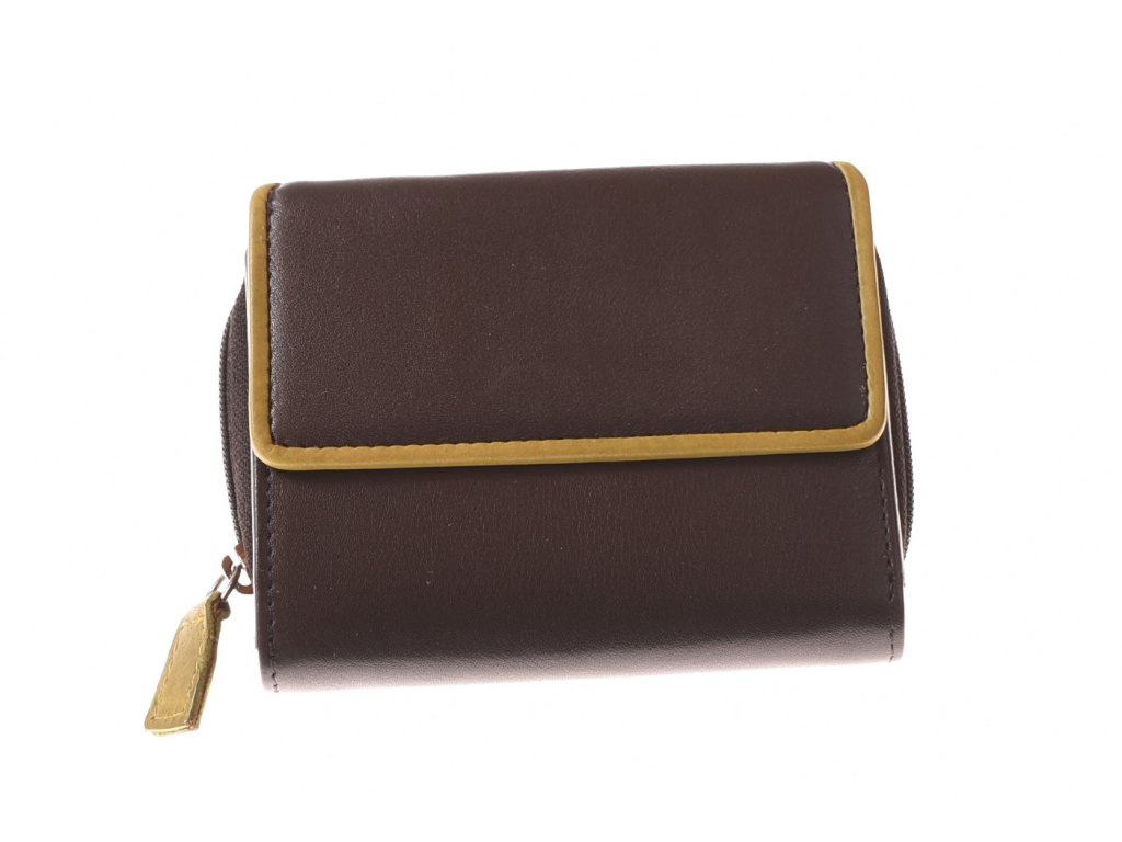 Dámská kožená malá peněženka KUBÁT – černá a červená