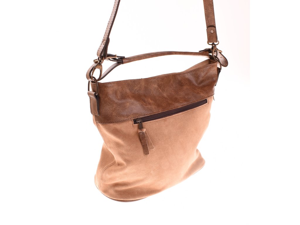 Detail dámské kožené kabelky Táňa