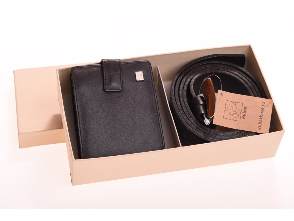 Kožený opasek KUBÁT – součást dárkové sady