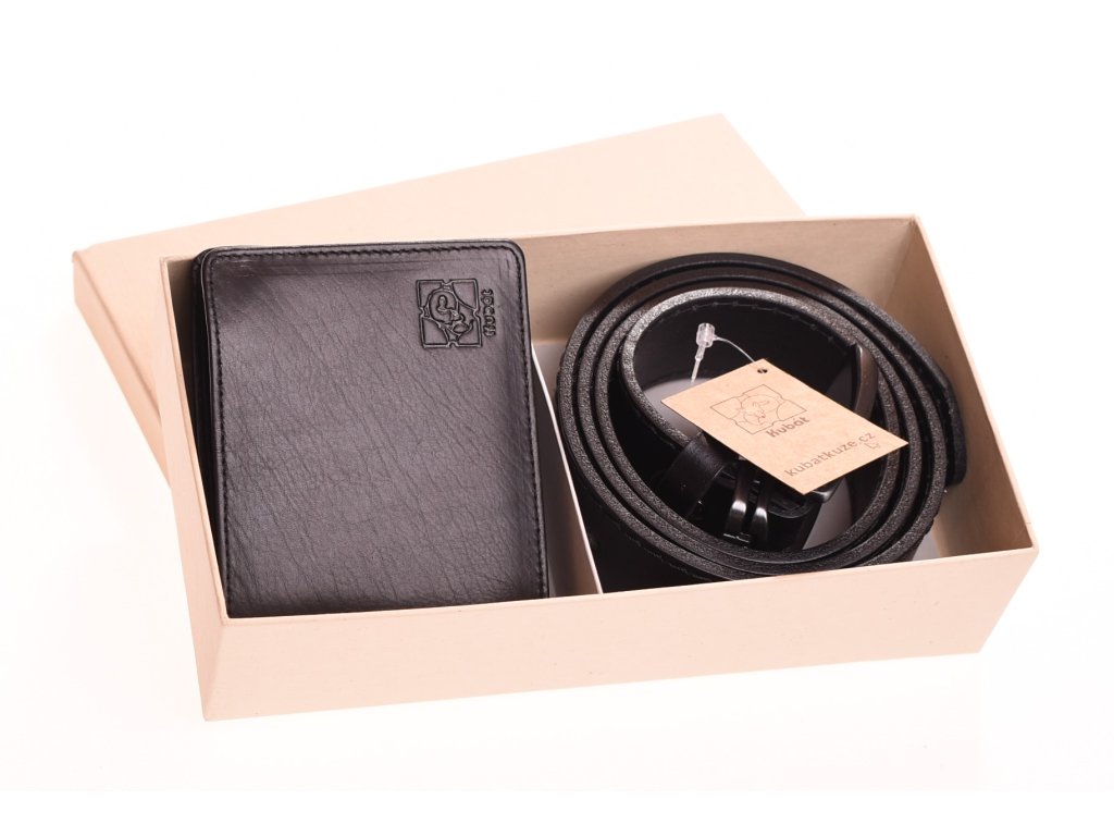 Kožený opasek KUBÁT – součást dárkové sady