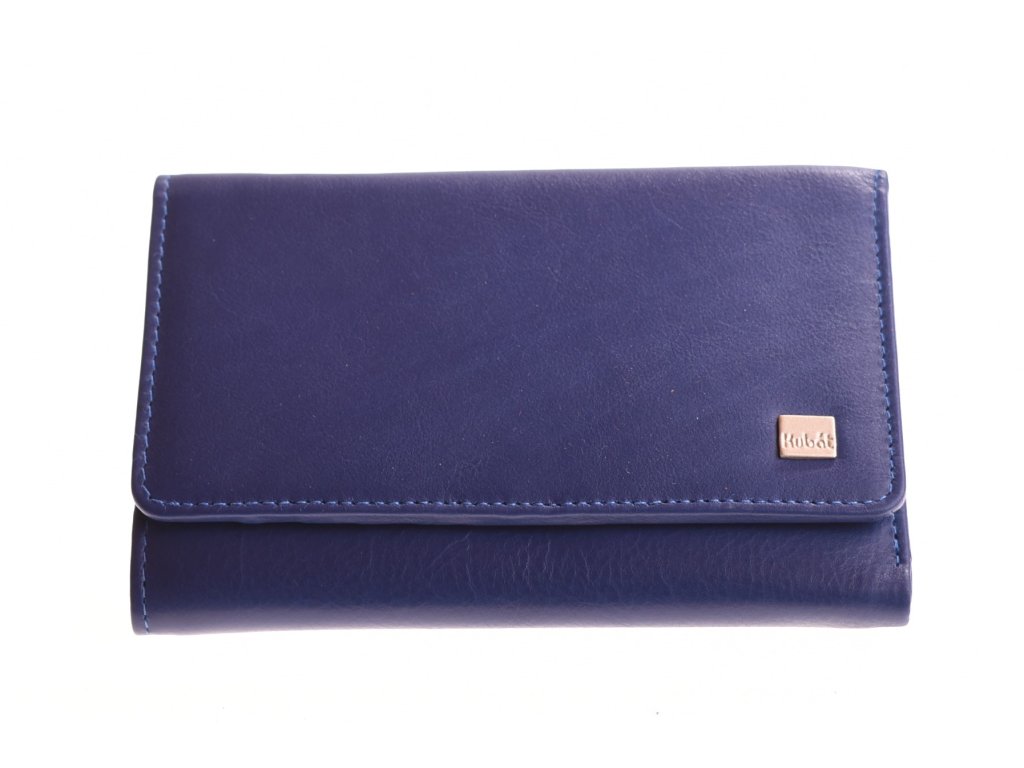 Dámská luxusní kožená peněženka KUBÁT – malé modré psaníčko