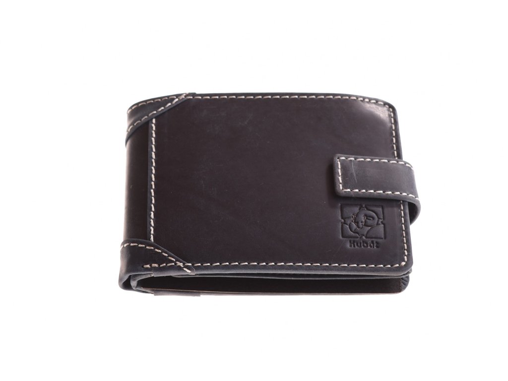 Pánská kožená peněženka KUBÁT se zápinkou z broušené olejované kůže