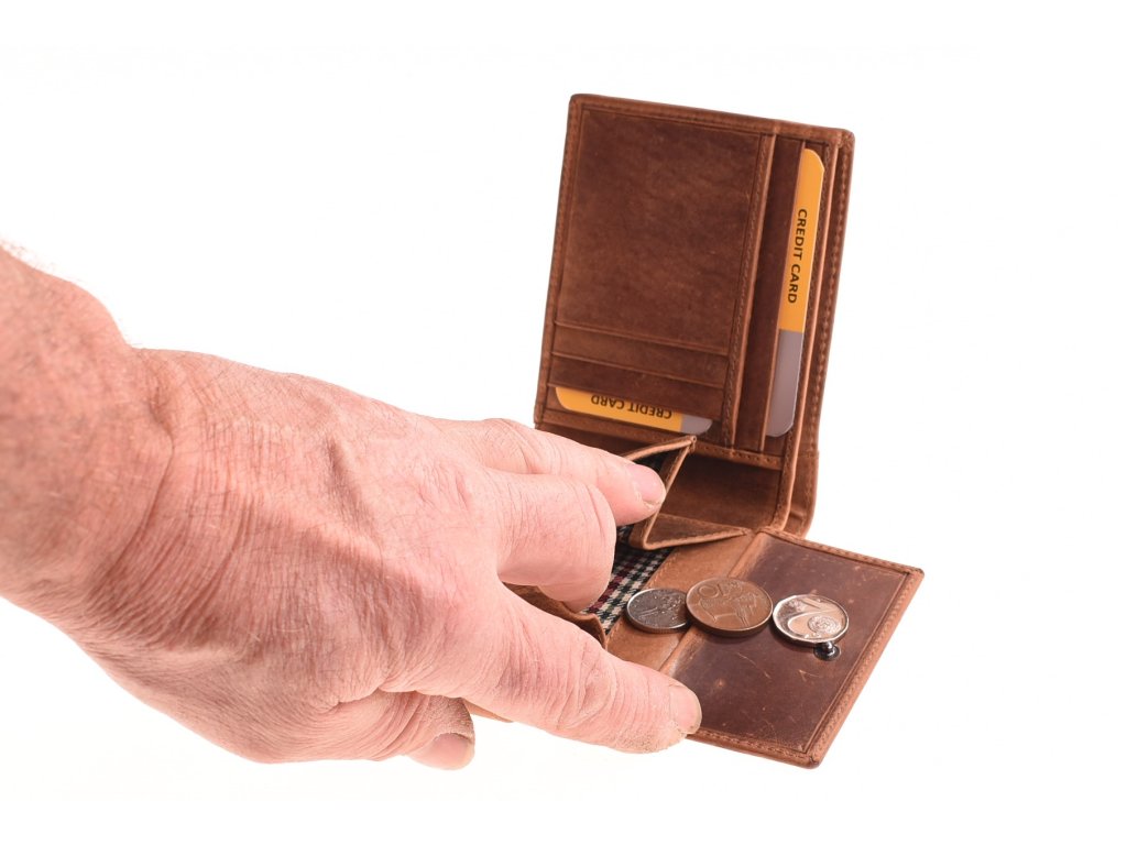 Zpracování kůže pánské peněženky KUBÁT