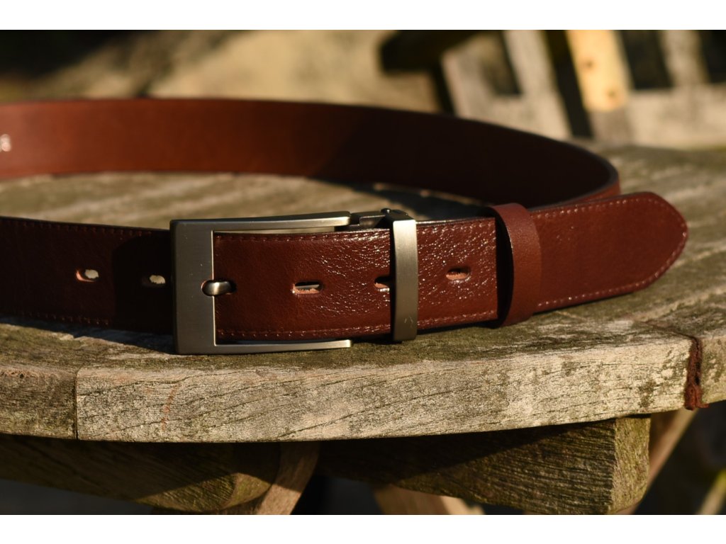 Pánský společenský kožený opasek KUBÁT