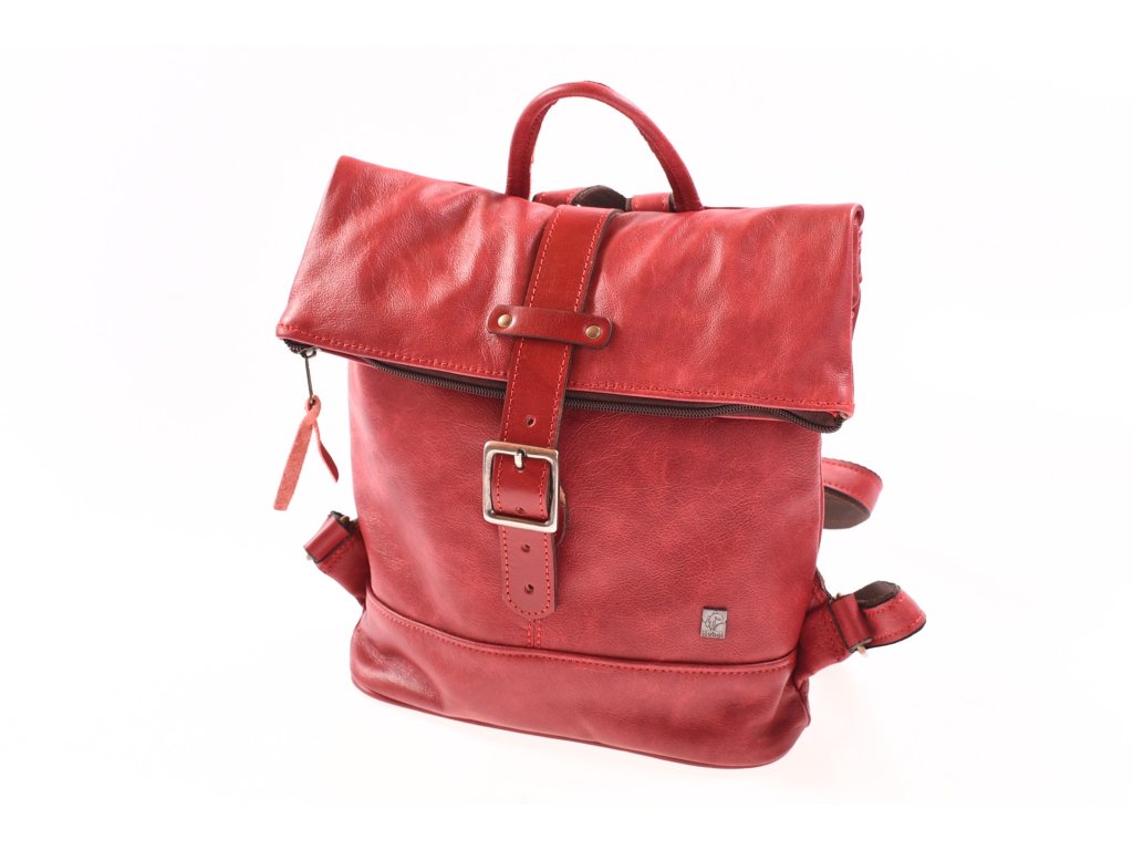 Dámský městský kožený batoh Irča II – ruční výroba