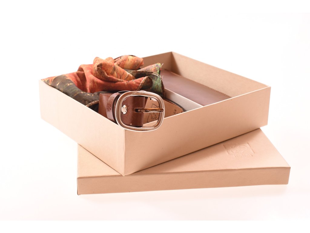 Kožená dámská peněženka psaníčko KUBÁT – součást dárkové sady