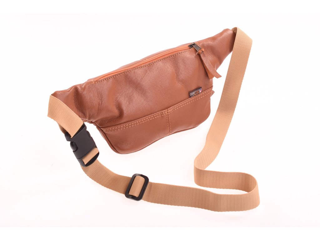 Detail přírodní kůže ledvinky KUBÁT – ruční zpracování