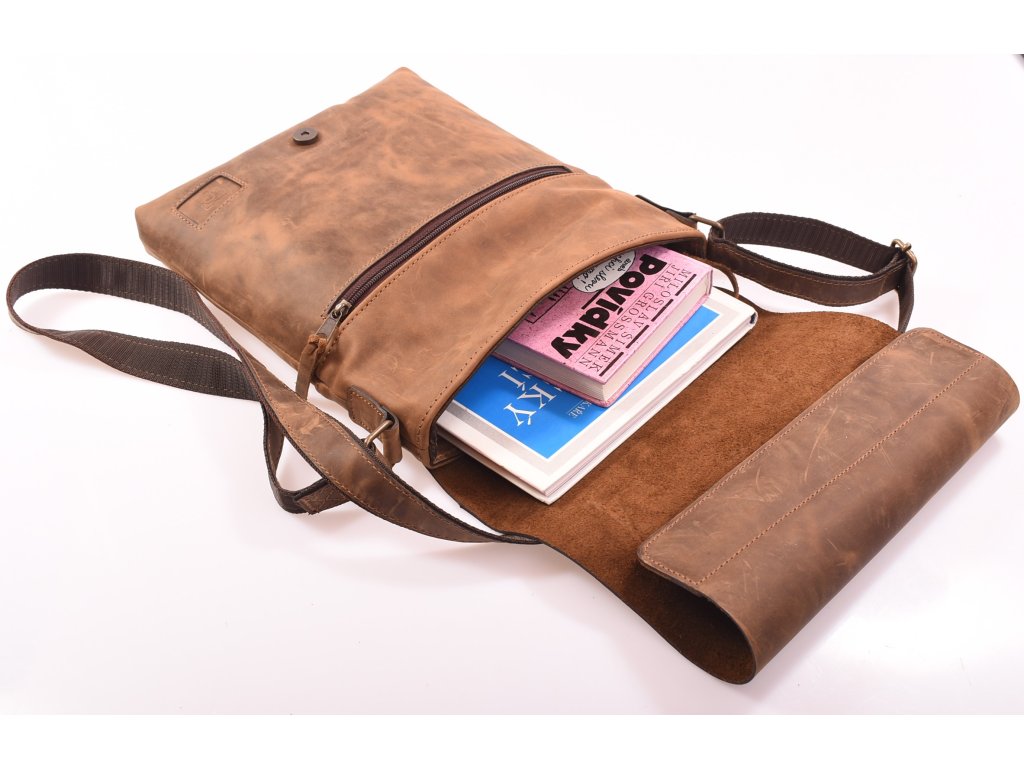 Kožená taška přes rameno Hellda