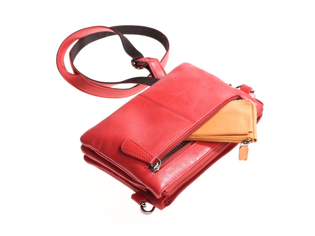 Detail kožené kabelky Anička Malá