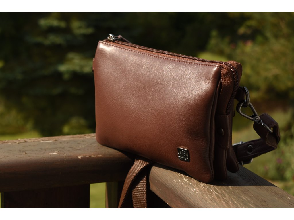 Kožené psaníčko Anička Malá s přihrádkami