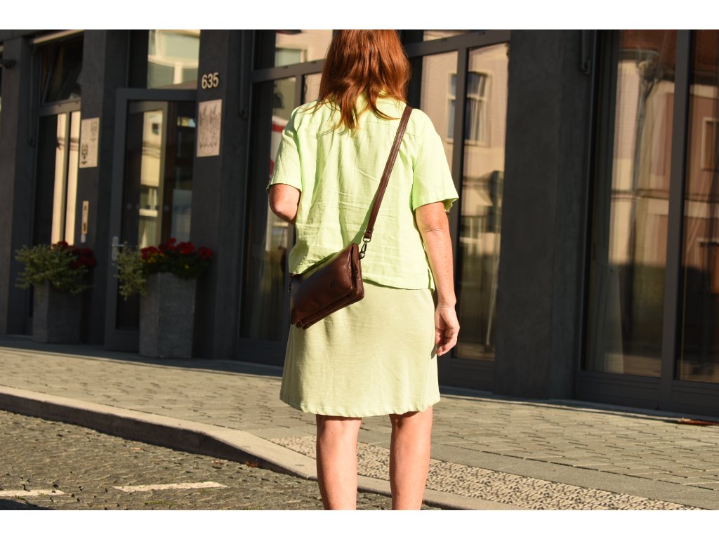 Kožené psaníčko Anička s přihrádkami