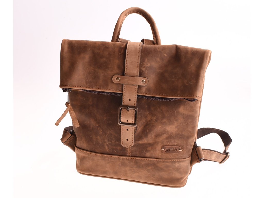 Dámský kožený městský batoh Irča – ruční výroba