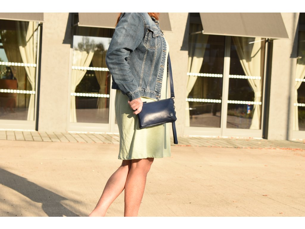 Kožené psaníčko Anička Malá s přihrádkami