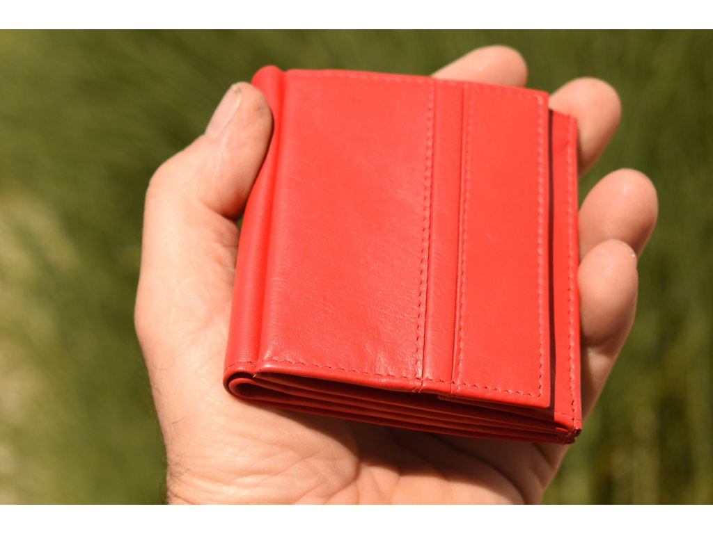 Malá kožená peněženka na cesty