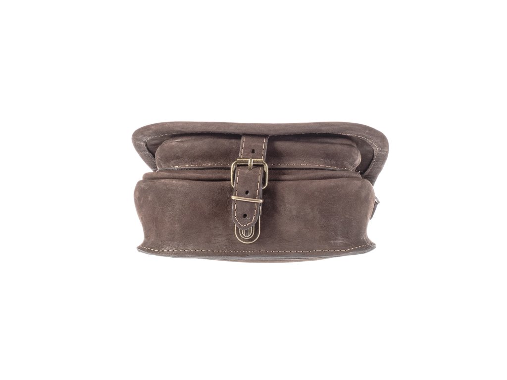 Detail lovecké kožené kabelky KUBÁT