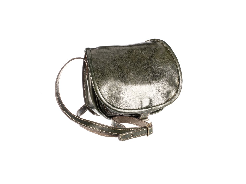 Detail lovecké kožené kabelky KUBÁT