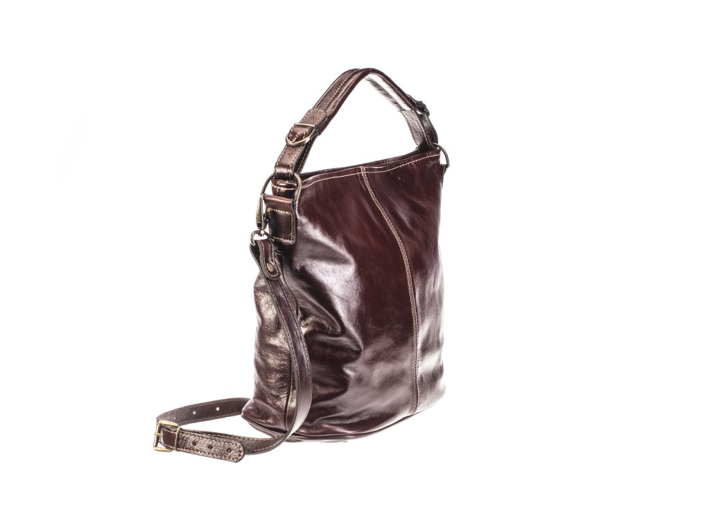 Detail dámské kožené kabelky Táňa