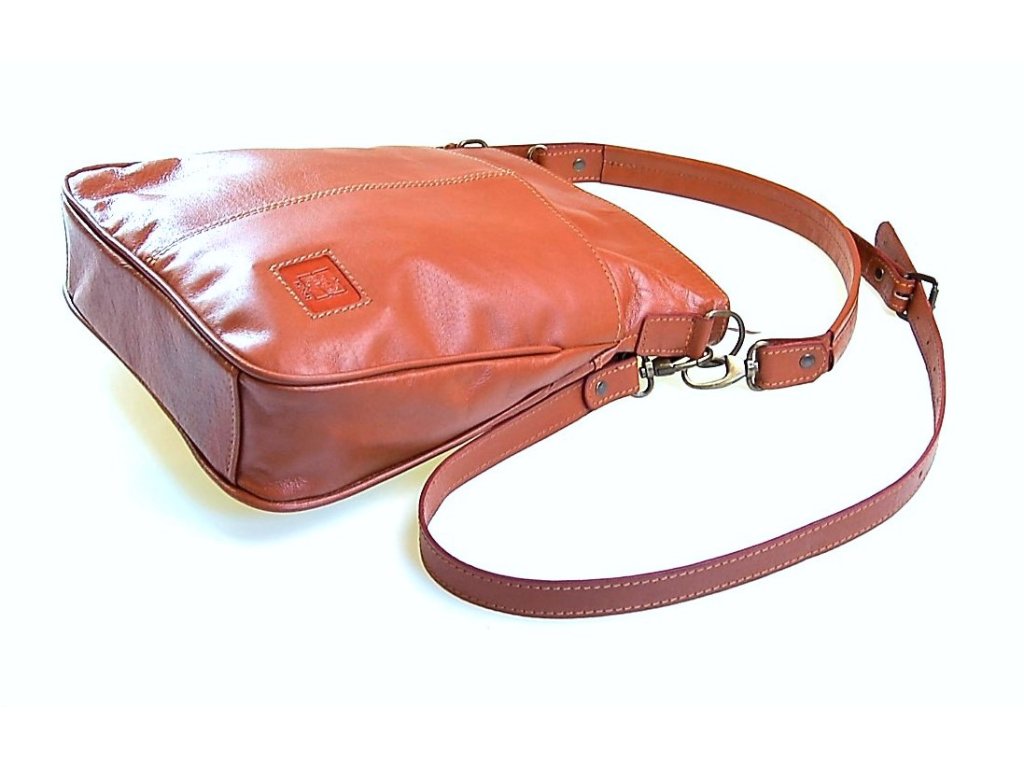 Kožená kabelka se dvěma popruhy Amálka