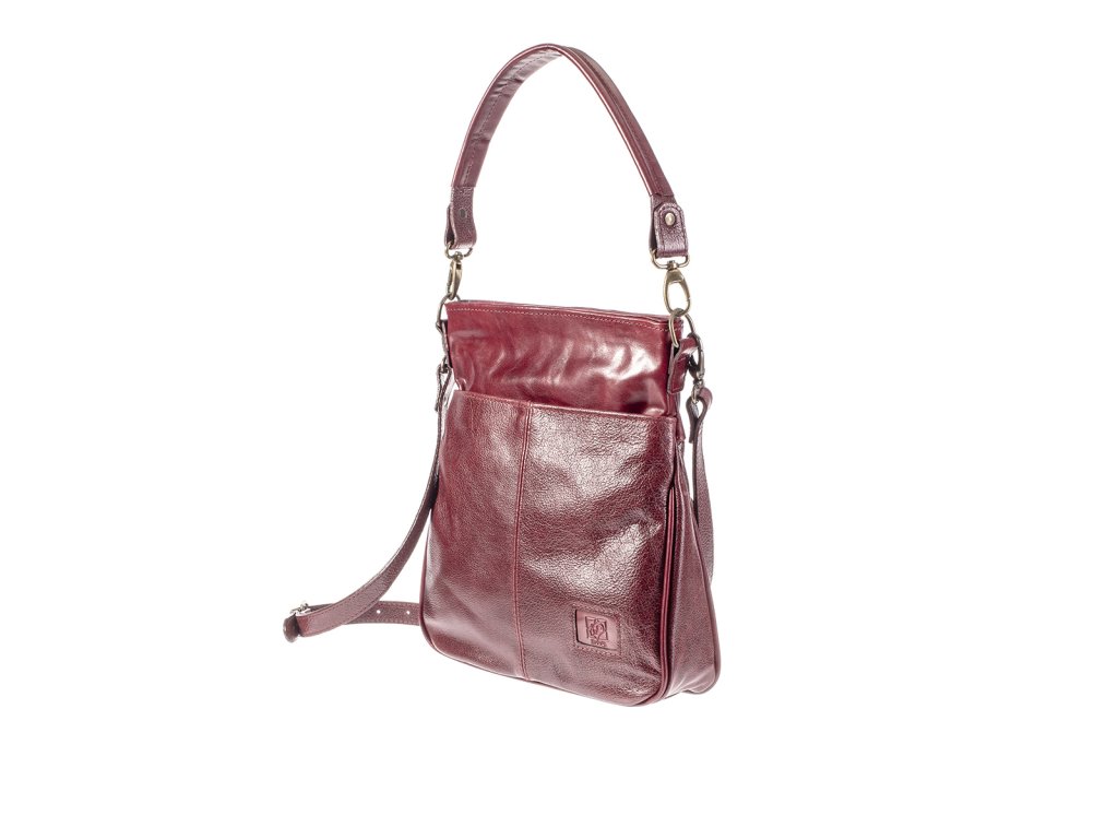 Kožená kabelka se dvěma popruhy Amálka