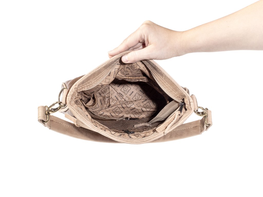 Kožená kabelka se dvěma popruhy Amálka