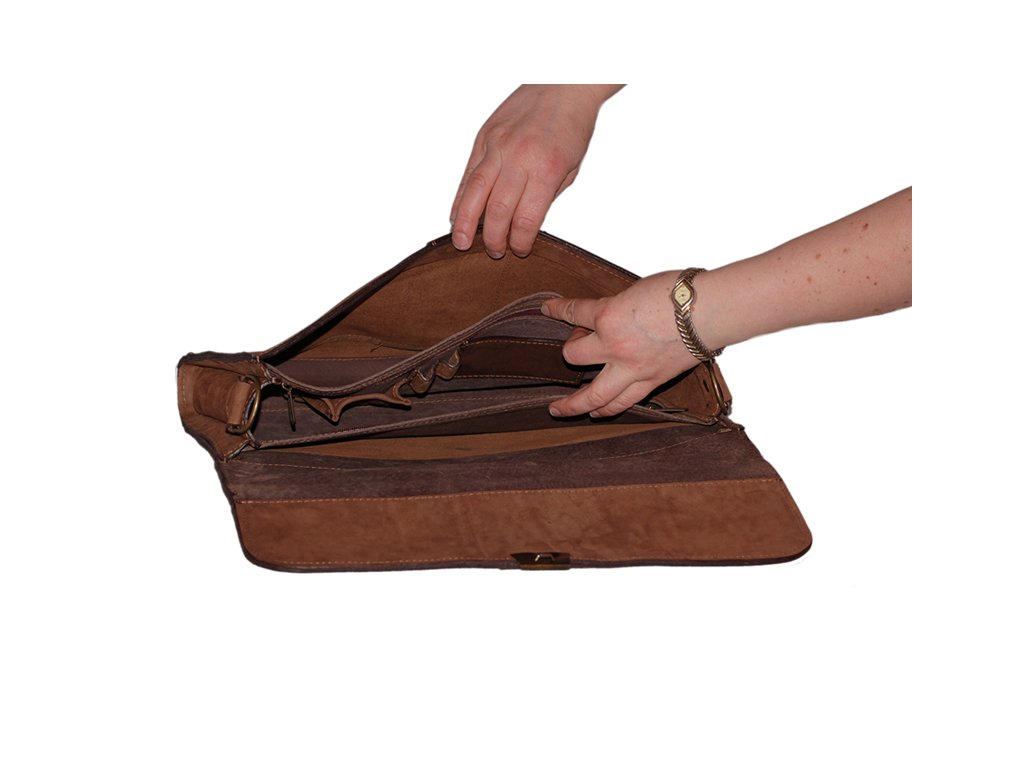 Kožená aktovka přes rameno KUBÁT